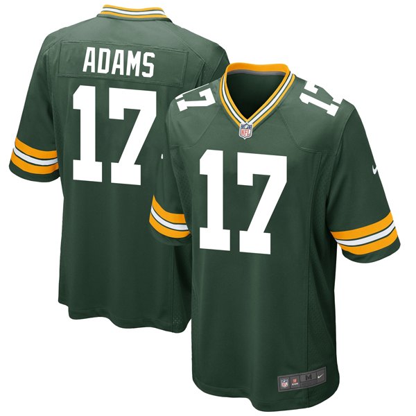 Personalized Men’s #17 Davante Adams Green Bay Packers Game Jersey Stitched
