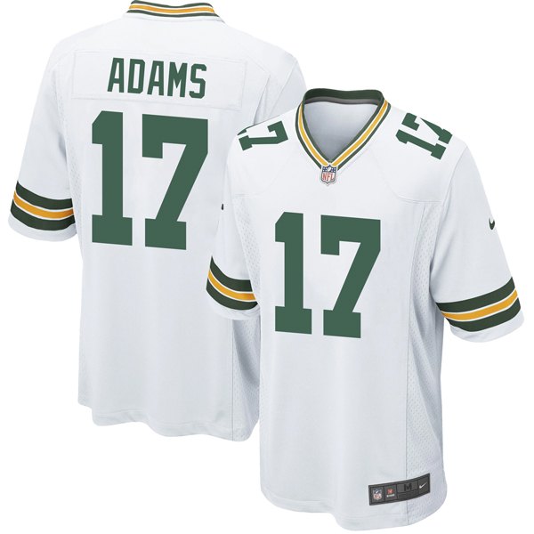 Personalized Men’s #17 Davante Adams Green Bay Packers Game Jersey Stitched White