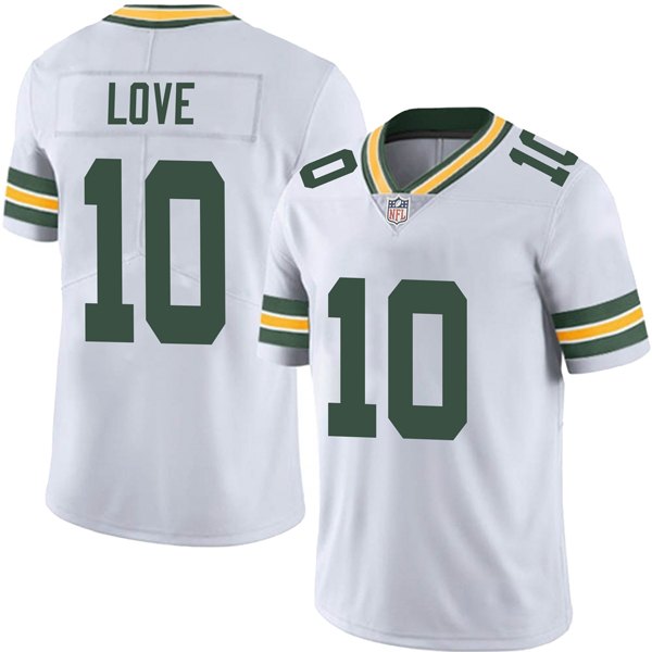 Personalized Men’s #10 Jordan Love Green Bay Packers Limited Jersey Stitched White