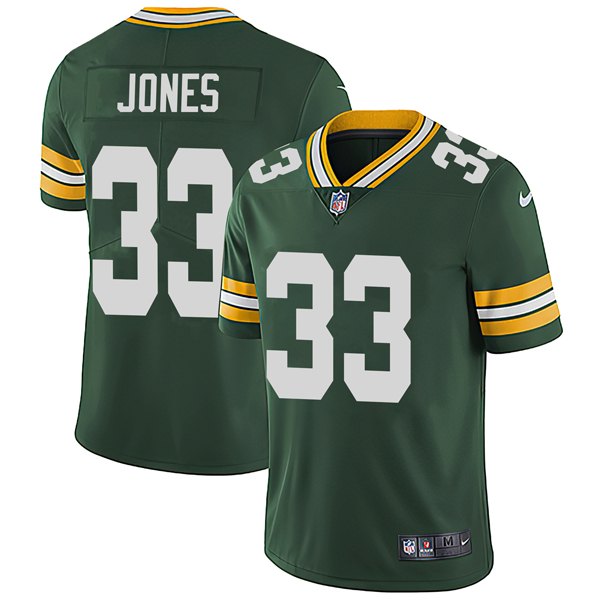 Personalized Men’s #33 Aaron Jones Green Bay Packers Limited Jersey Stitched Green