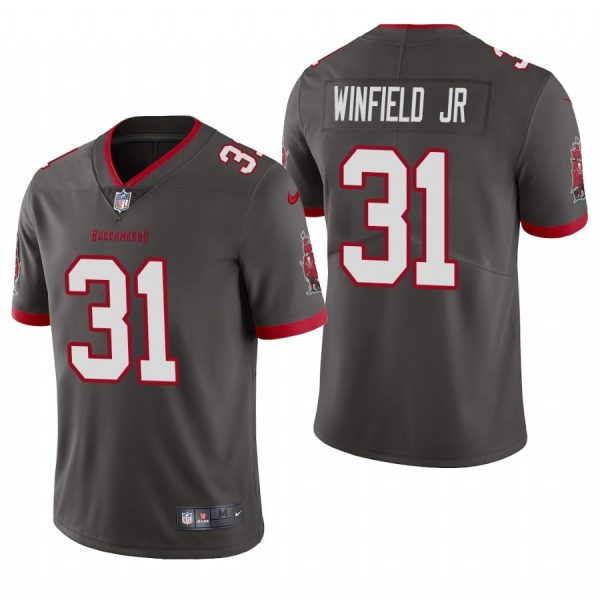 Personalized Men’s Antoine Winfield Jr. Tampa Bay Buccaneers Limited Jersey Stitched Pewter