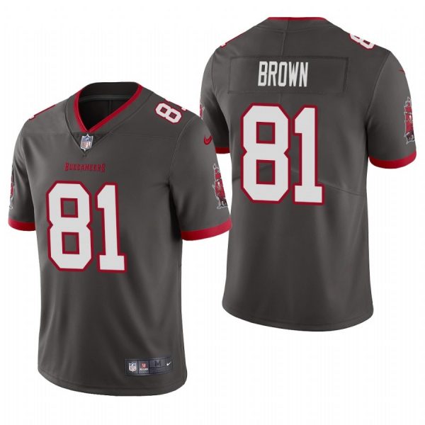 Personalized Men’s Antonio Brown Tampa Bay Buccaneers Limited Jersey Stitched Pewter