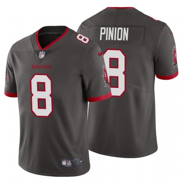 Personalized Men’s Bradley Pinion Tampa Bay Buccaneers Limited Jersey Stitched Pewter