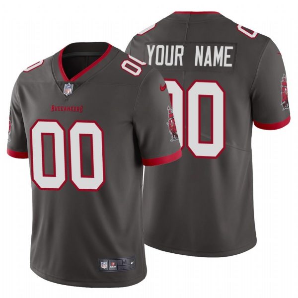Personalized Men’s Tampa Bay Buccaneers Limited Jersey Stitched Pewter