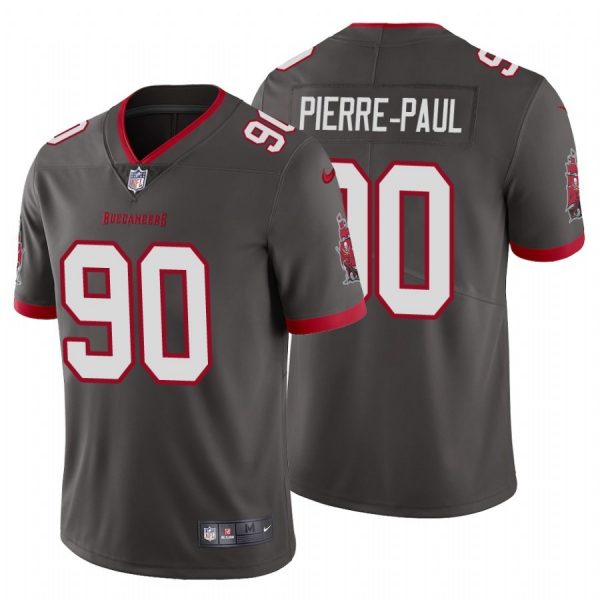Personalized Men’s Jason Pierre Paul Tampa Bay Buccaneers Limited Jersey Stitched Pewter