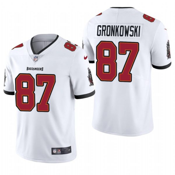 Personalized Men’s Rob Gronkowski Tampa Bay Buccaneers Limited Jersey Stitched White