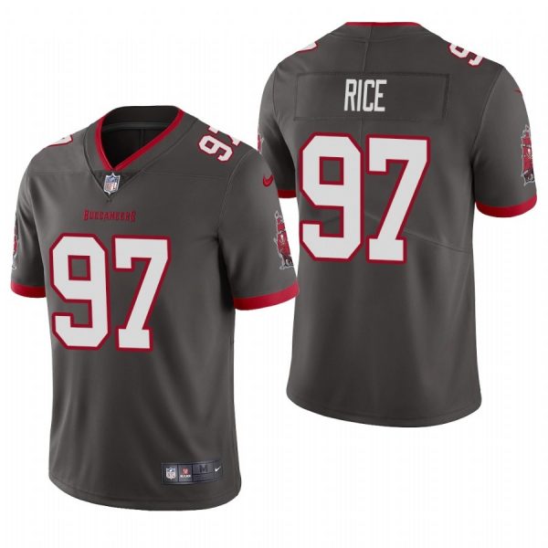 Personalized Men’s Simeon Rice Tampa Bay Buccaneers Limited Jersey Stitched Pewter
