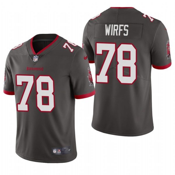 Personalized Men’s Tristan Wirfs Tampa Bay Buccaneers Limited Jersey Stitched Pewter