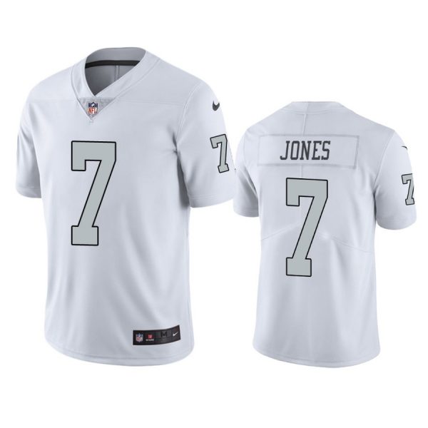 Personalized Men’s #7 Zay Jones Las Vegas Raiders White Color Rush Limited Jersey Stitched