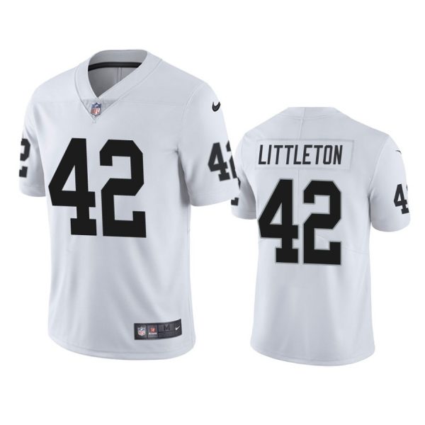 Personalized Men’s #42 Cory Littleton Las Vegas Raiders Limited Jersey Stitched White