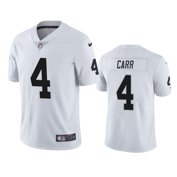 Personalized Men’s #4 Derek Carr Las Vegas Raiders Limited Jersey Stitched White