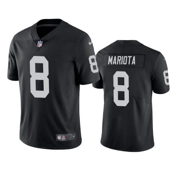 Personalized Men’s #8 Marcus Mariota Las Vegas Raiders Limited Jersey Stitched Black