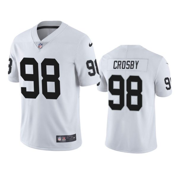 Personalized Men’s #98 Maxx Crosby Las Vegas Raiders Limited Jersey Stitched White