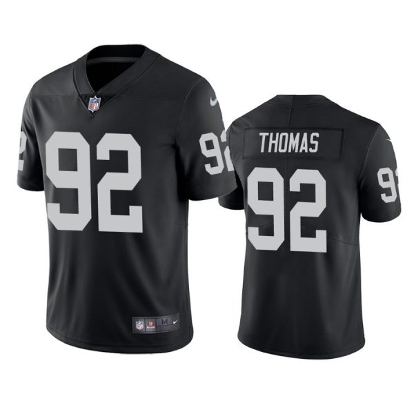 Personalized Men’s #92 Solomon Thomas Las Vegas Raiders Limited Jersey Stitched Black