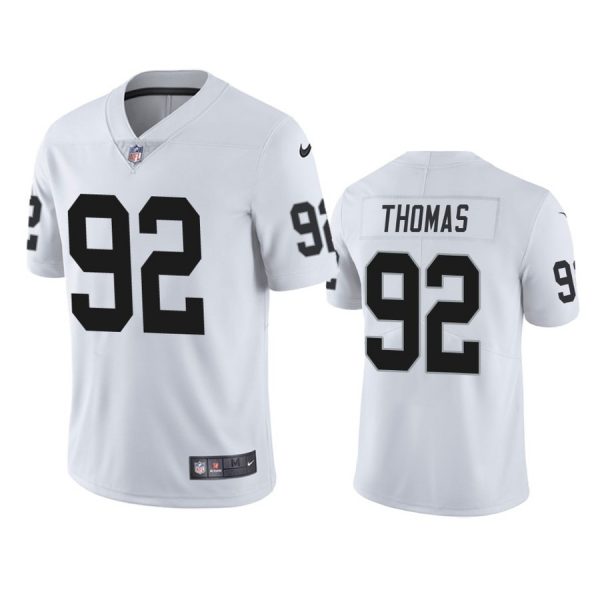 Personalized Men’s #92 Solomon Thomas Las Vegas Raiders Limited Jersey Stitched White