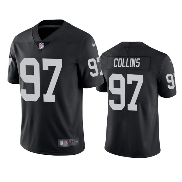 Personalized Men’s #97 Maliek Collins Las Vegas Raiders Limited Jersey Stitched Black