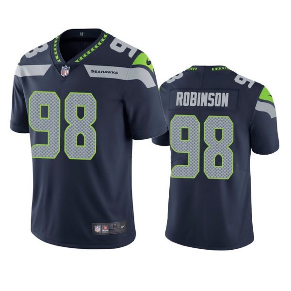 Personalized Men’s #98 Alton Robinson Seattle Seahawks Limited Jersey Stitched Navy