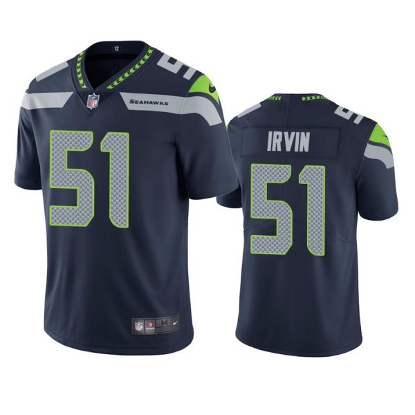 Personalized Men’s #51 Bruce Irvin Seattle Seahawks Limited Jersey Stitched Navy