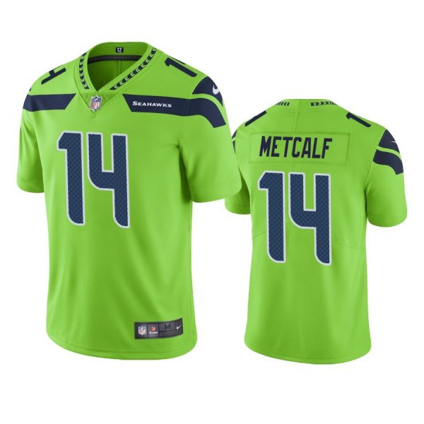 Personalized Men’s #14 D.K. Metcalf Seattle Seahawks Limited Jersey Stitched Green