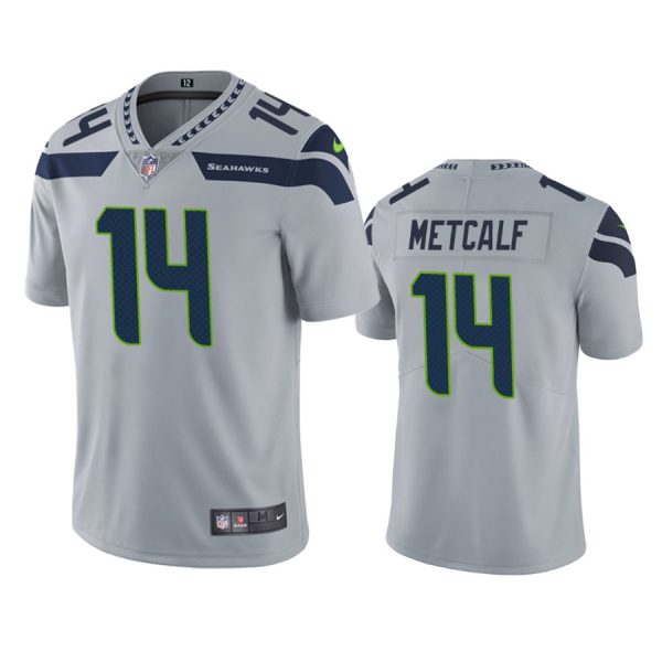 Personalized Men’s #14 D.K. Metcalf Seattle Seahawks Limited Jersey Stitched Gray