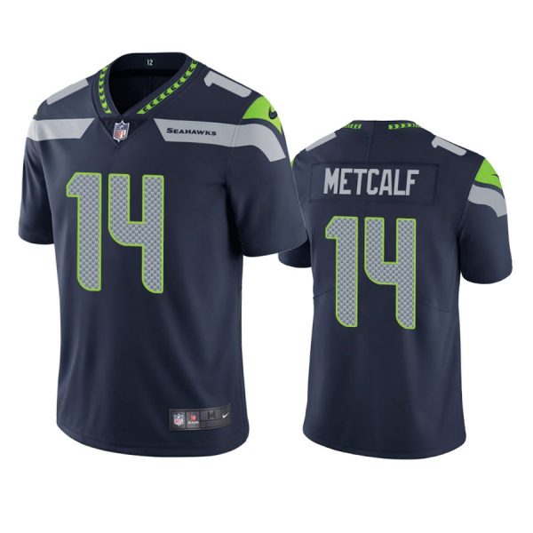 Personalized Men’s #14 D.K. Metcalf Seattle Seahawks Limited Jersey Stitched Navy