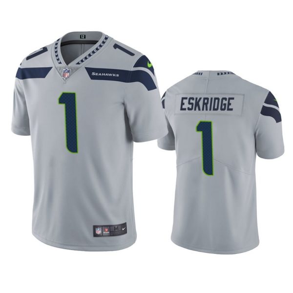 Personalized Men’s #1 D’Wayne Eskridge Seattle Seahawks Limited Jersey Stitched Gray