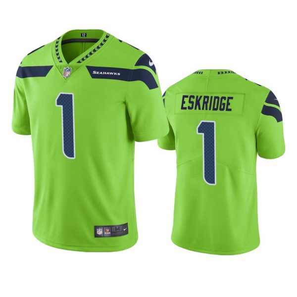 Personalized Men’s #1 D’Wayne Eskridge Seattle Seahawks Limited Jersey Stitched Green