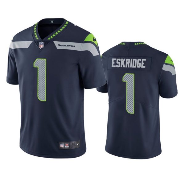 Personalized Men’s #1 D’Wayne Eskridge Seattle Seahawks Limited Jersey Stitched Navy