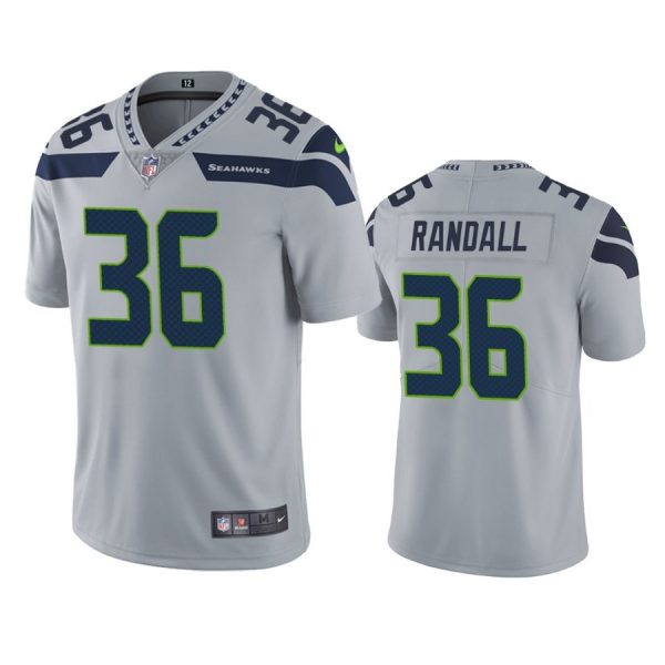 Personalized Men’s #36 Damarious Randall Seattle Seahawks Limited Jersey Stitched Gray