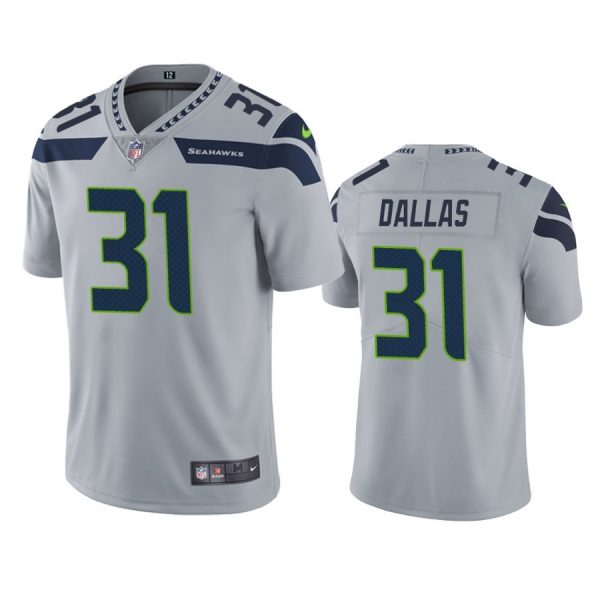 Personalized Men’s #31 Deejay Dallas Seattle Seahawks Limited Jersey Stitched Gray