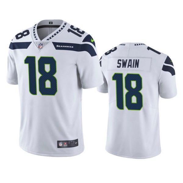 Personalized Men’s #18 Freddie Swain Seattle Seahawks Limited Jersey Stitched White