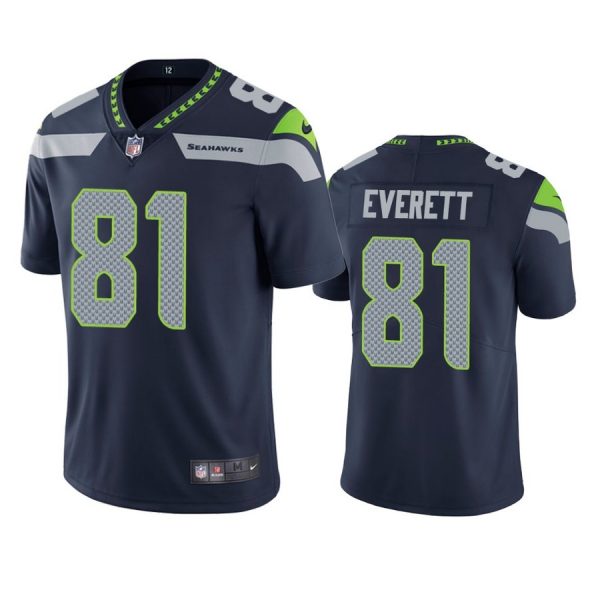Personalized Men’s #81 Gerald Everett Seattle Seahawks Limited Jersey Stitched Navy