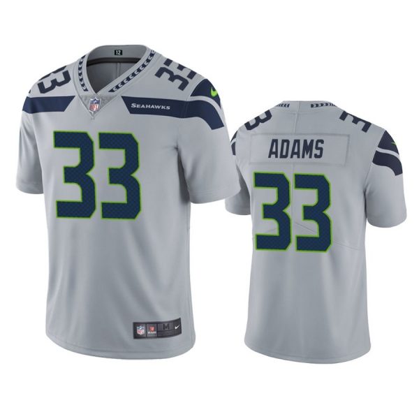 Personalized Men’s #33 Jamal Adams Seattle Seahawks Limited Jersey Stitched Gray