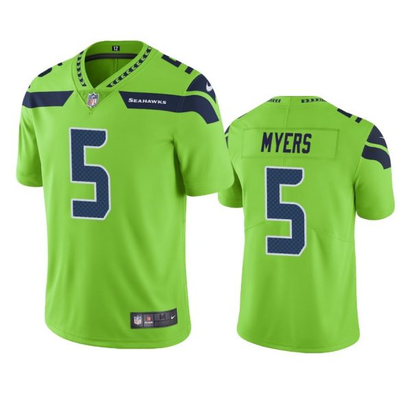 Personalized Men’s #5 Jason Myers Seattle Seahawks Limited Jersey Stitched Green