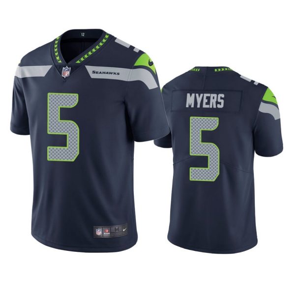 Personalized Men’s #5 Jason Myers Seattle Seahawks Limited Jersey Stitched Navy