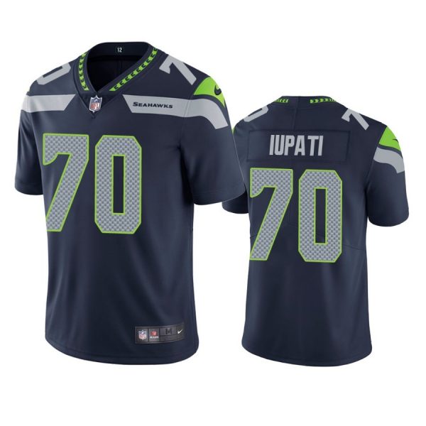 Personalized Men’s #70 Mike Iupati Seattle Seahawks Limited Jersey Stitched Navy