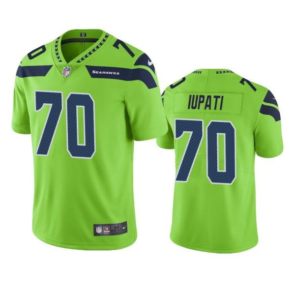 Personalized Men’s #70 Mike Iupati Seattle Seahawks Limited Jersey Stitched Green