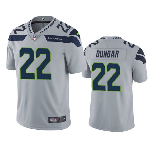 Personalized Men’s #22 Quinton Dunbar Seattle Seahawks Limited Jersey Stitched Gray