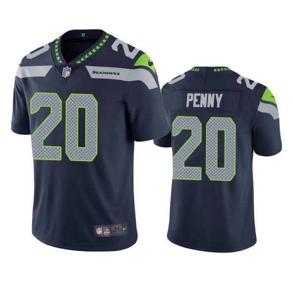 Personalized Men’s #20 Rashaad Penny Seattle Seahawks Limited Jersey Stitched Navy