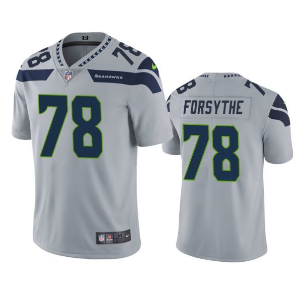 Personalized Men’s #78 Stone Forsythe Seattle Seahawks Limited Jersey Stitched Gray