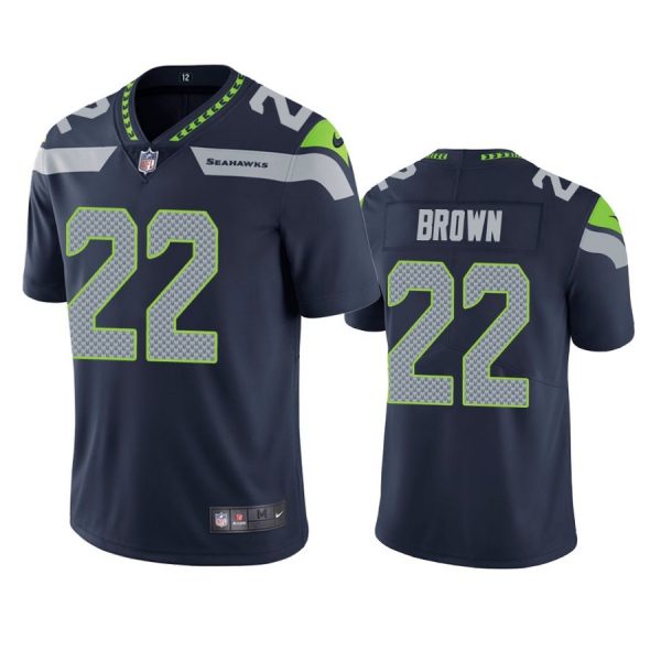 Personalized Men’s #22 Tre Brown Seattle Seahawks Limited Jersey Stitched Navy