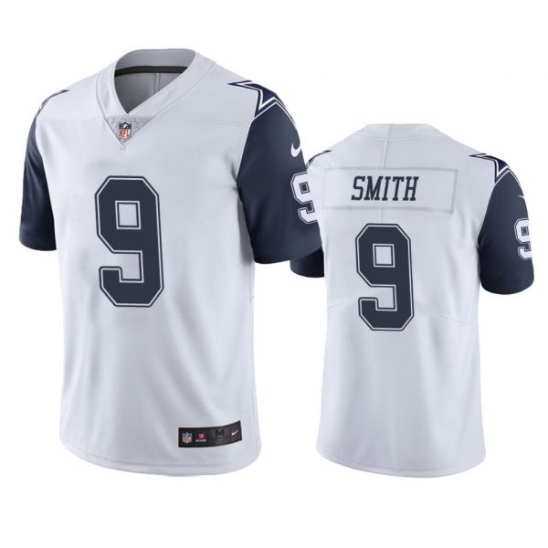 Personalized Men’s #9 Jaylon Smith Dallas Cowboys White Color Rush Limited Jersey Stitched