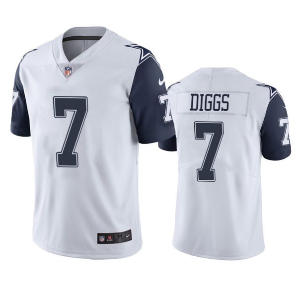 Personalized Men’s #7 Trevon Diggs Dallas Cowboys White Color Rush Limited Jersey Stitched