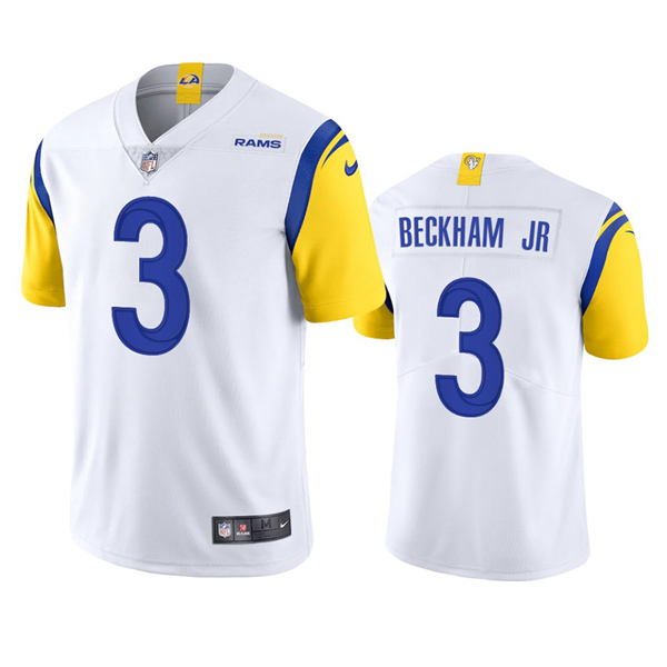 Personalized Men’s Odell Beckham Jr. Los Angeles Rams Limited Royal Jersey Stitched White