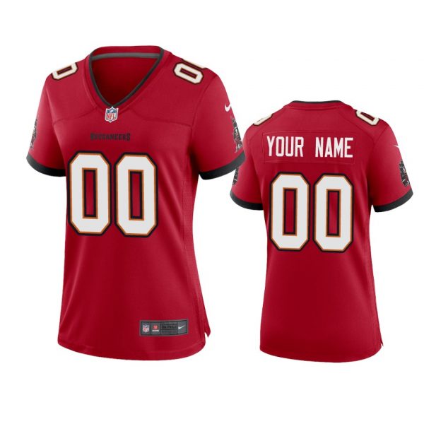 Personalized Women’s Tampa Bay Buccaneers Limited Jersey Stitched Red