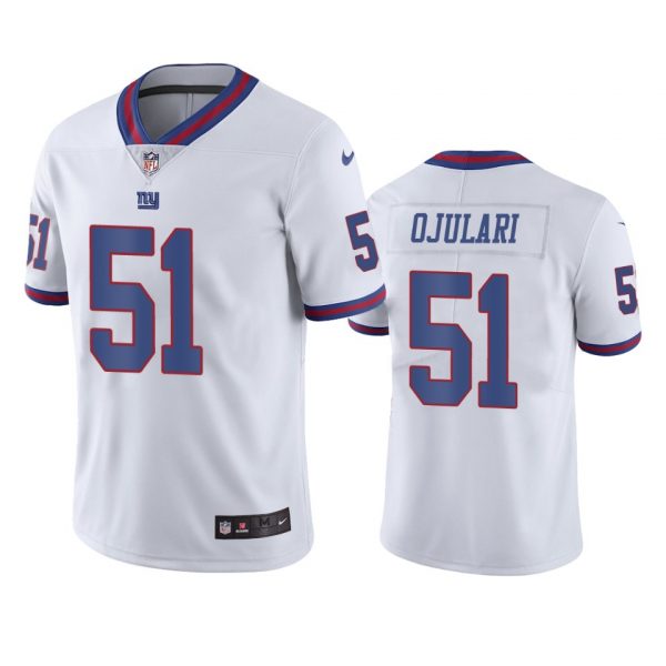 Personalized Men’s #51 Azeez Ojulari New York Giants Limited Stitched Jersey White