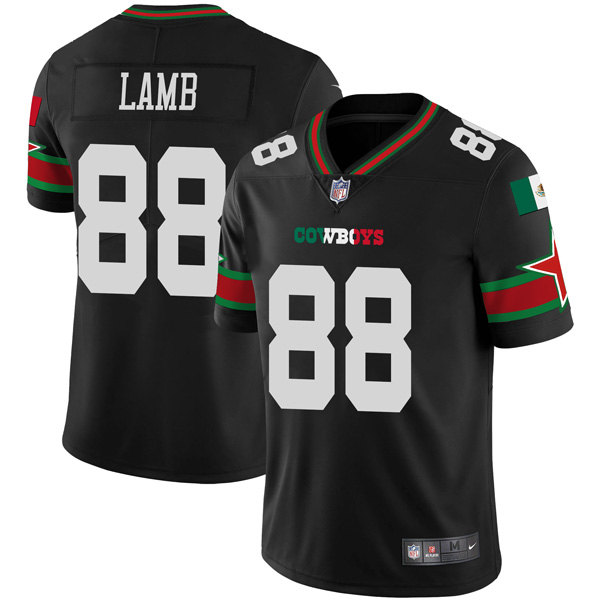 Personalized Men’s CeeDee Lamb Dallas Cowboys Black Mexican Limited Jersey Stitched