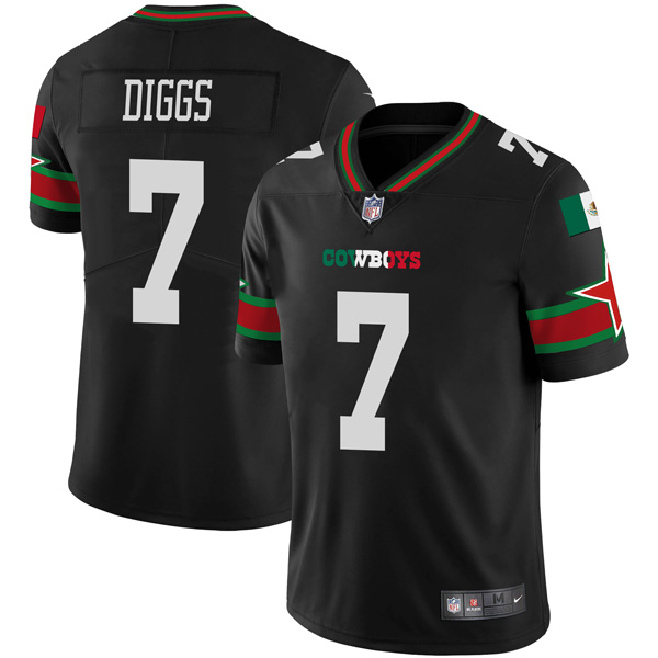 Personalized Men’s Trevon Diggs Dallas Cowboys Black Mexican Limited Jersey Stitched