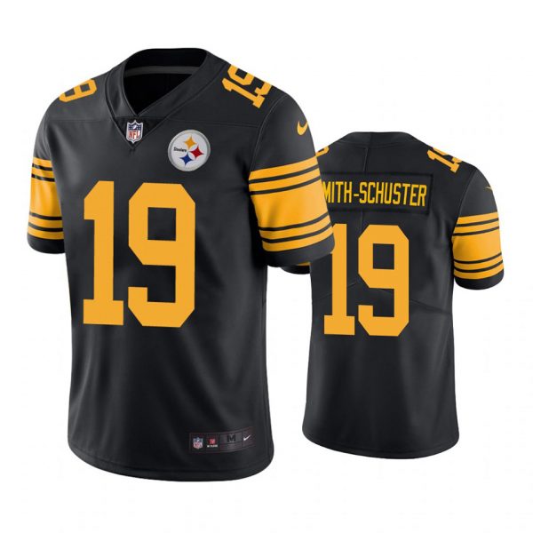 Personalized Men’s #19 JuJu Smith-Schuster Pittsburgh Steelers Black Color Rush Limited Jersey Stitched