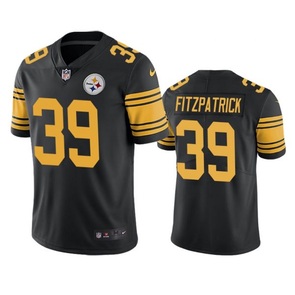 Personalized Men’s #39 Minkah Fitzpatrick Pittsburgh Steelers Black Color Rush Limited Jersey Stitched
